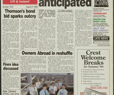 Travel Trade Gazette 9 August 1990