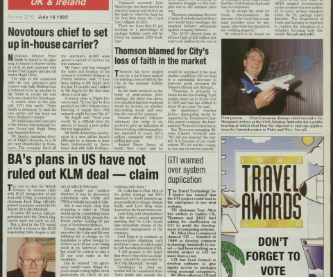 Travel Trade Gazette 16 July 1992