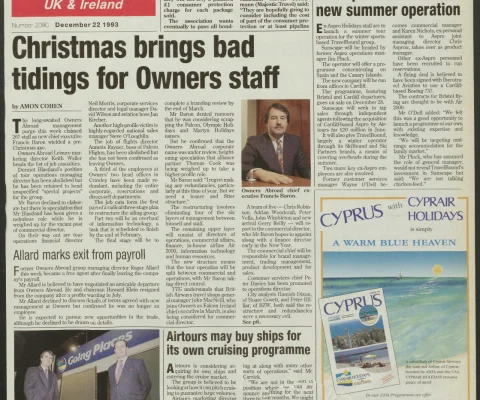 Travel Trade Gazette 22 December 1993