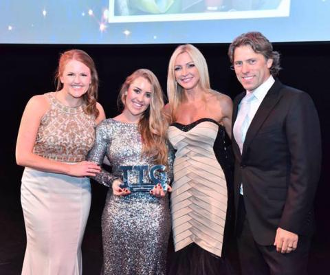 Jessica Matthews (second from left) will benefit from the support of the Swords Associates programme