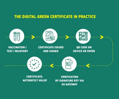 The EU's 'green pass' will provide evidence a person has been vaccinated against, or recovered from, Covid or has received a negative test result