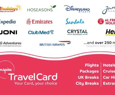 Inspire's Travel Card allows holders to buy a range of travel products