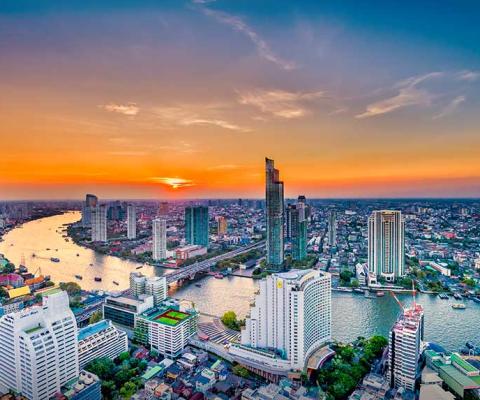 Bangkok city skyline