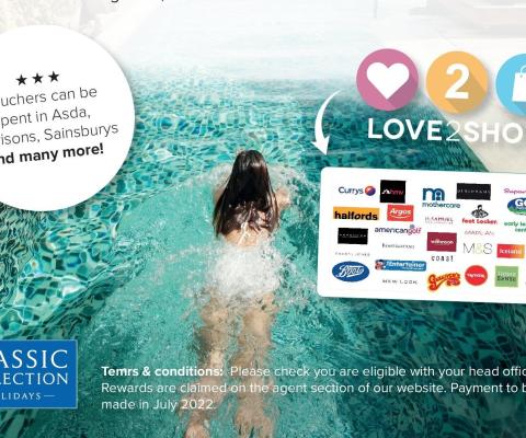 Agents can earn between £25 and £250 worth of vouchers on each Classic booking