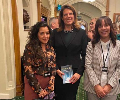 Sheena Sumner (right) met MP Caroline Nokes (centre) during an event at the House of Commons after being named in the 100 Female Entrepreneurs to Watch list