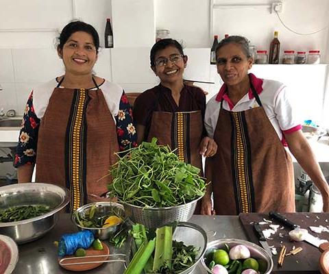 G Touring invites clients to visit community tourism enterprises led by women, including the Sthree Cafe in Sri Lanka