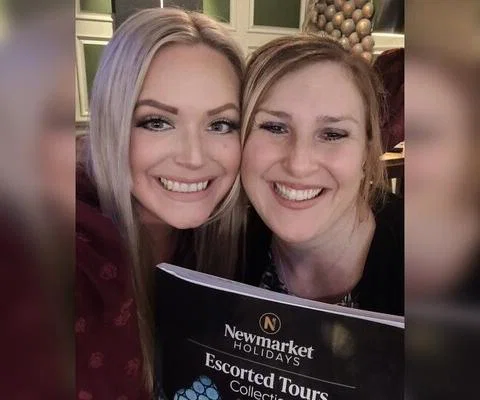 Newmarket's new recruit Claire Hodgkin (right) with account manager Sarah Rowbotham