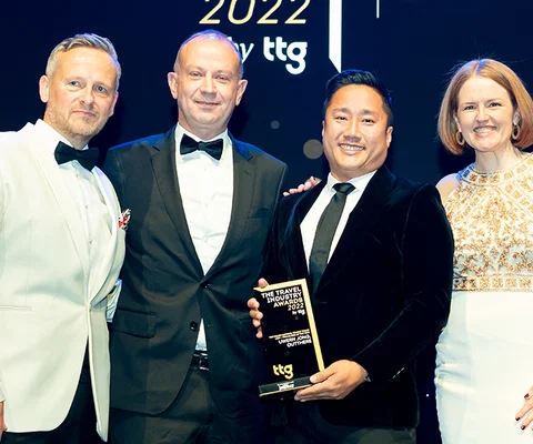Uwern Jong (second right) was named LGBT+ Trailblazer of the Year in 2022