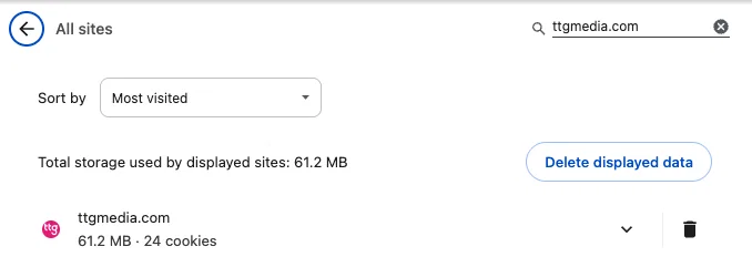 Chrome settings