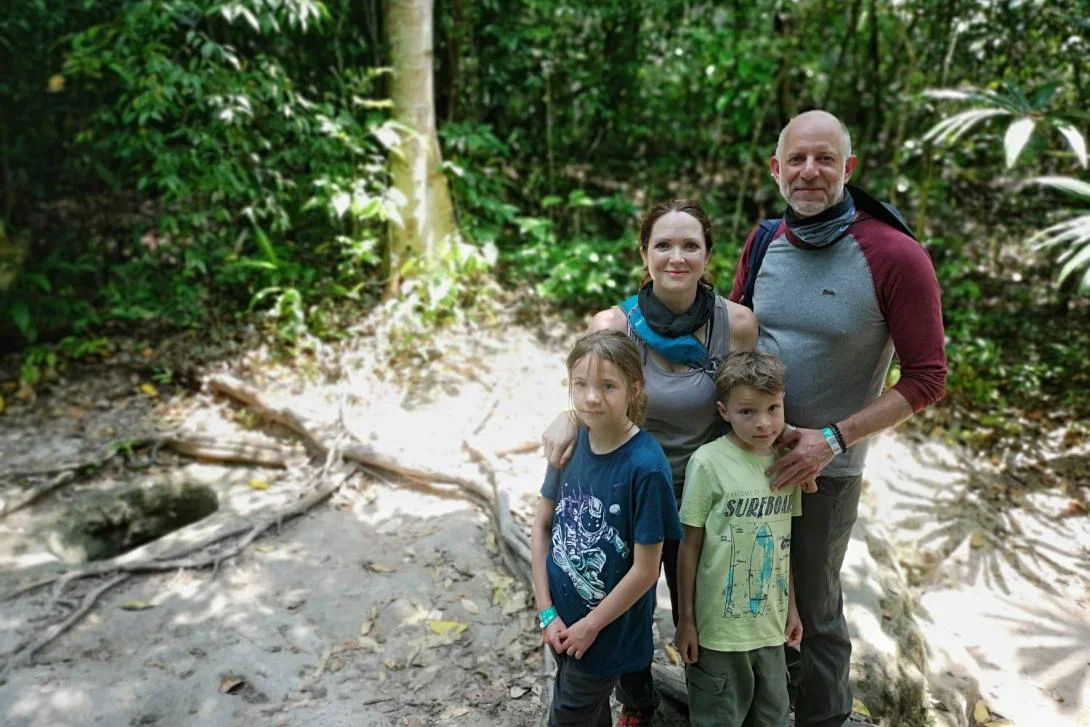 Jo O'Connell with her family during a trip to Belize Jo O'Connell with her family during a trip to Belize