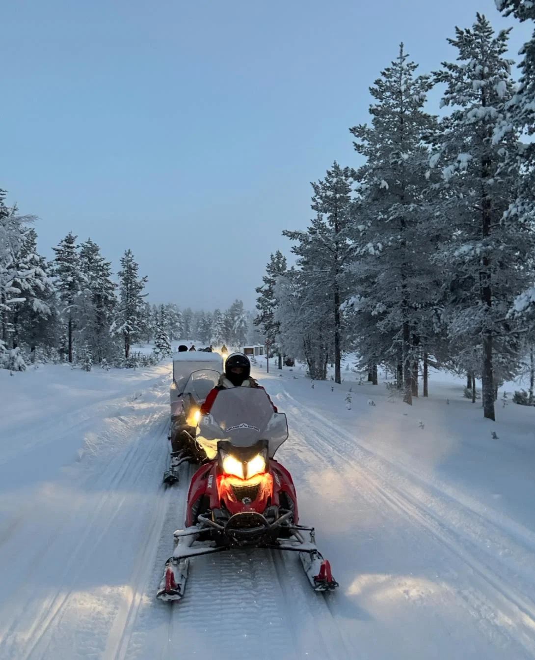 Ashleigh explores by snowmobile