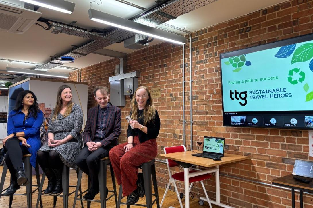 (credit: TTG Media) The Sustainable Travel Ambassadors spoke on a panel about their success in selling sustainable travel