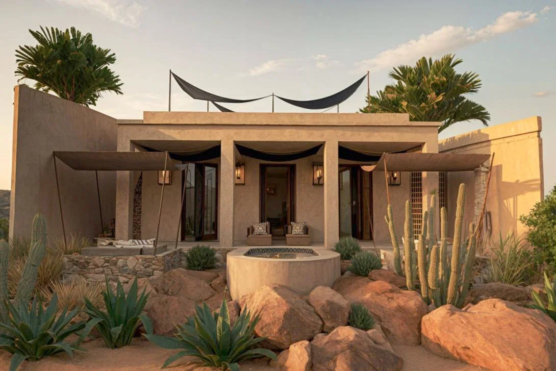 Exterior of a luxury suite in Morroco
