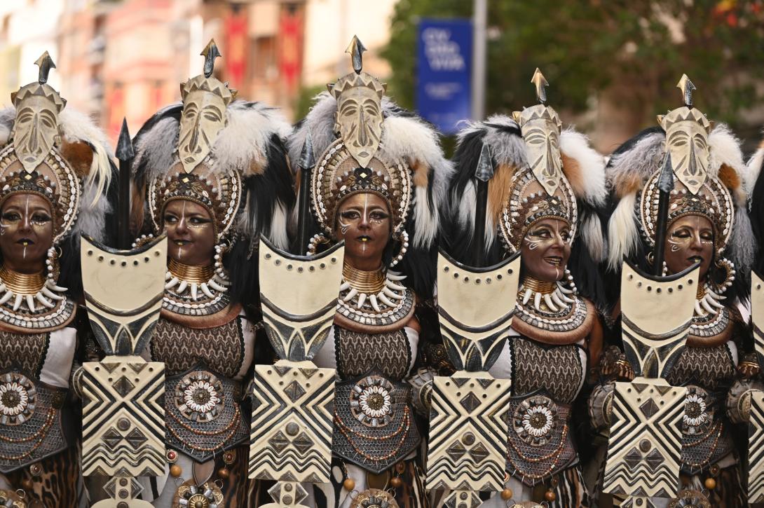 (credit: Villena City Counil / Angel Granizo) Women dressed in costumes for Moors and Christians Festival in Villena