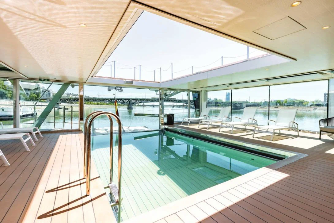 Pool onboard Tui's river ship Aria Pool onboard Tui's river ship Aria