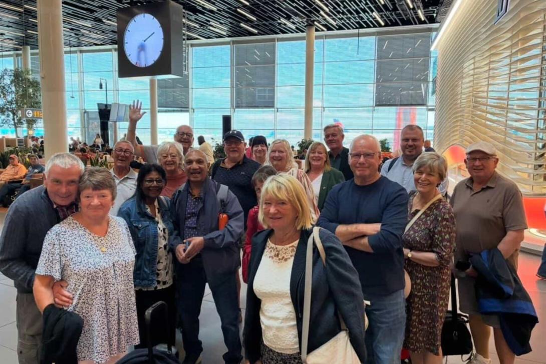 Group of people smiling