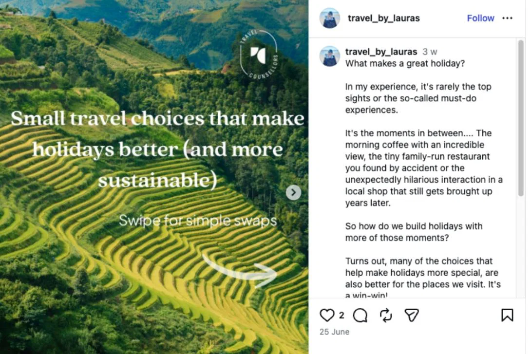 TTG Media Instagram social media post