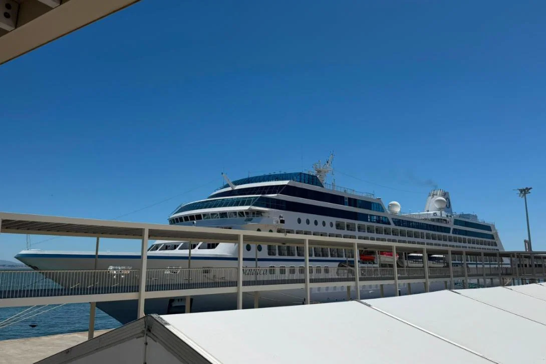 Luxury cruise ship exterior