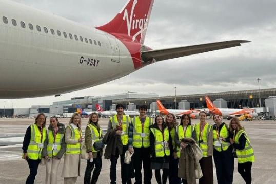 Travel partners enjoyed an aircraft tour with Virgin Atlantic at MAN