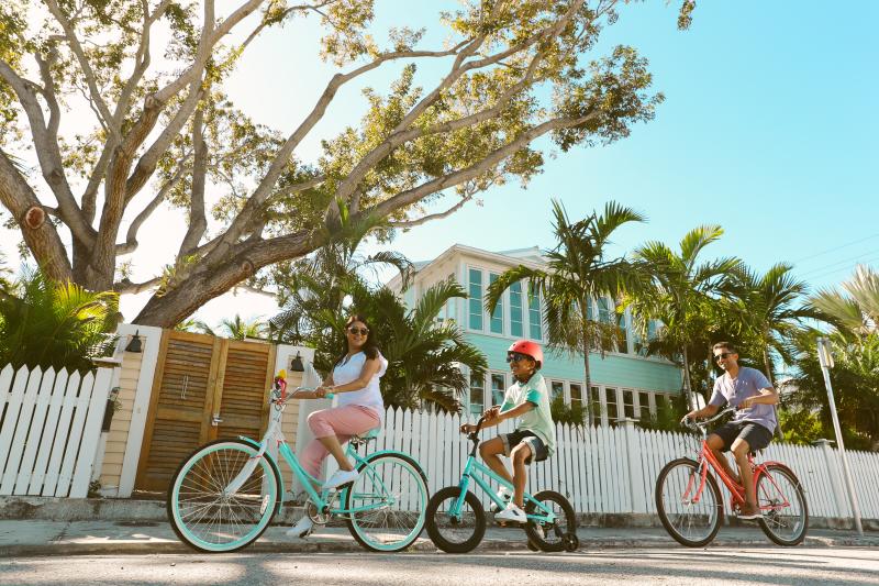 Florida Keys family on bikes