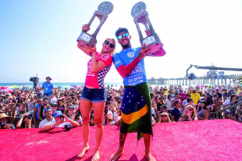 Making a splash at a surf tournament
