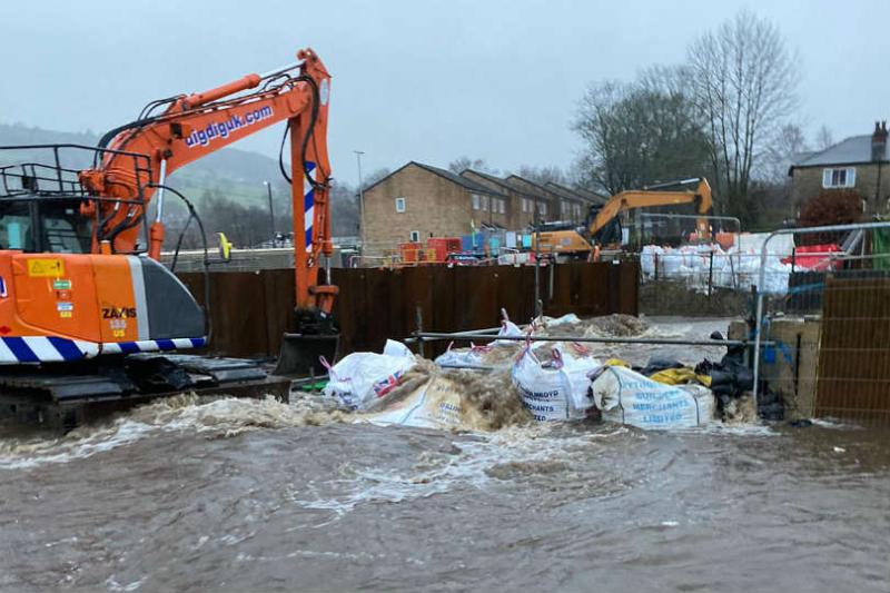 The River Calder's flood defences were not enough to hold the water