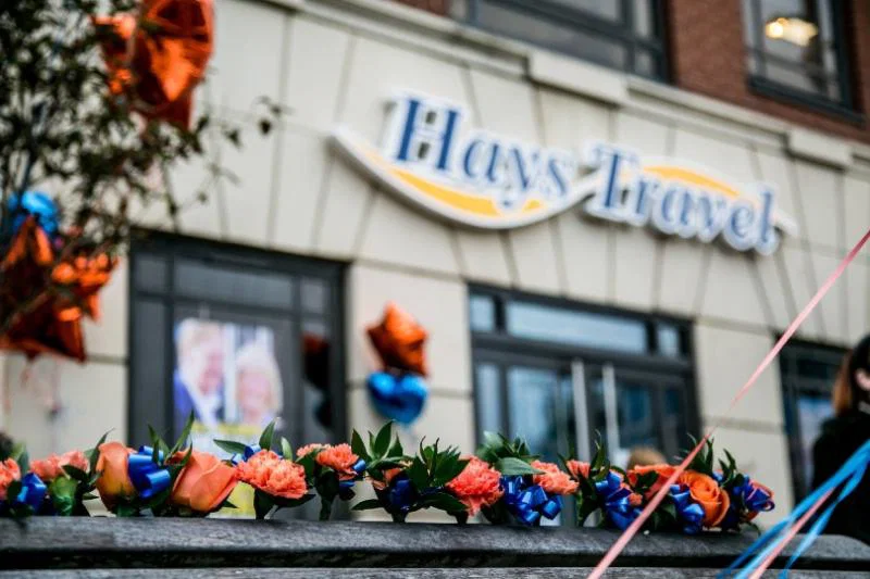 Flowers and other tributes were left at Hays HQ (Credit: North News)