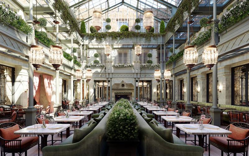 The impressive atrium at NoMad London (credit:Roman and Williams)