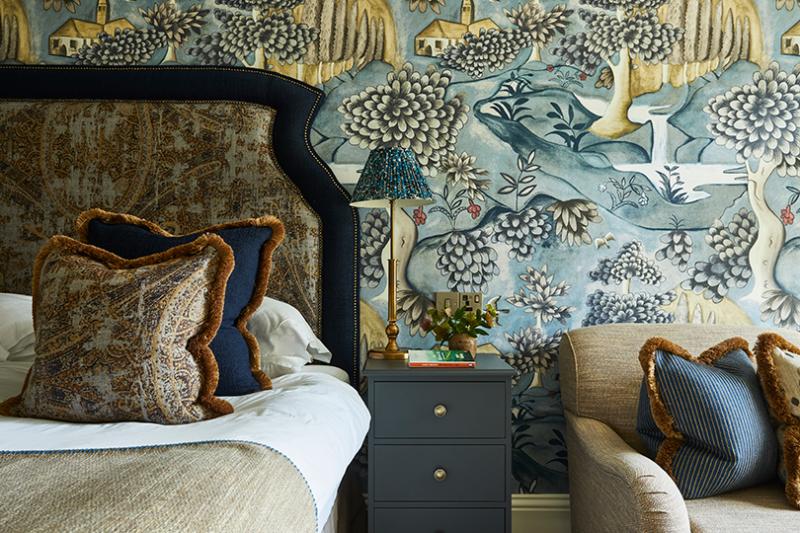 Bold wallpapers are a feature of the suites at Rothay Manor