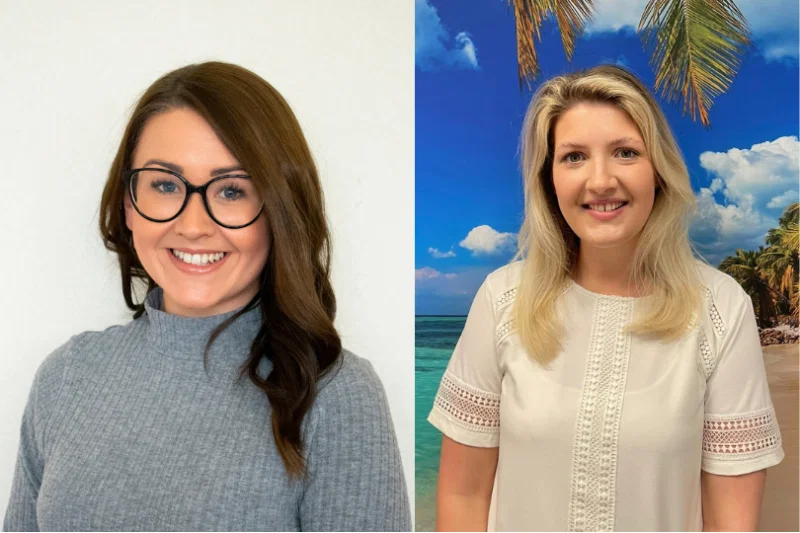 Georgina Dawson (left) and Abbie Heaton (right)