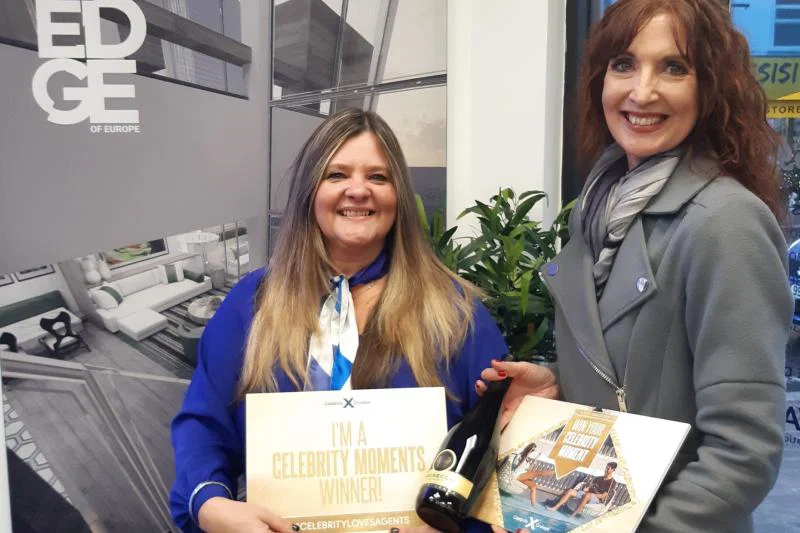 Angela Taylor from Oasis Travel with Celebrity's Valerie Murphy