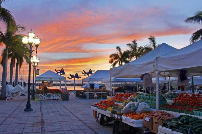 Clients can sample local favourites at the morning farmers market in Fort Pierce