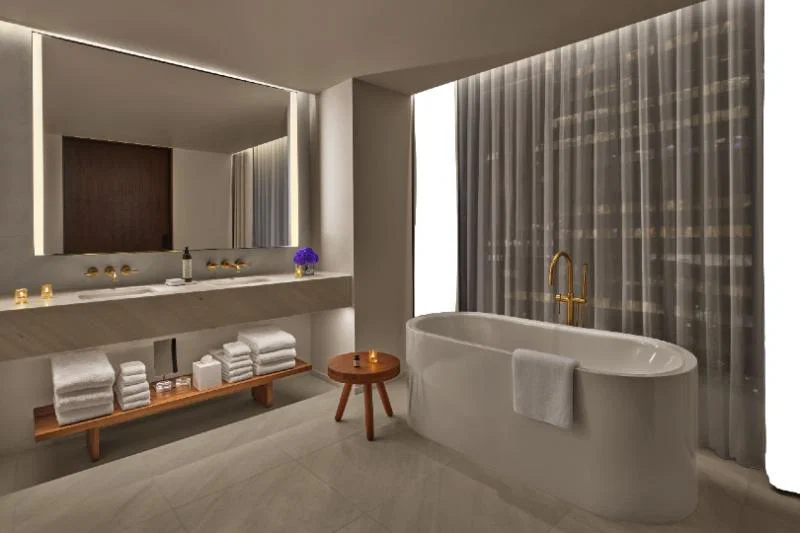 Rooms will feature marble bathrooms. Credit: Nikolas Koenig