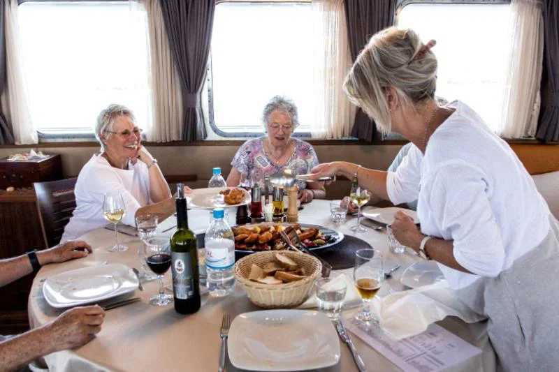 Onboard meals are included in the cost of a river cruise, enhancing the value proposition