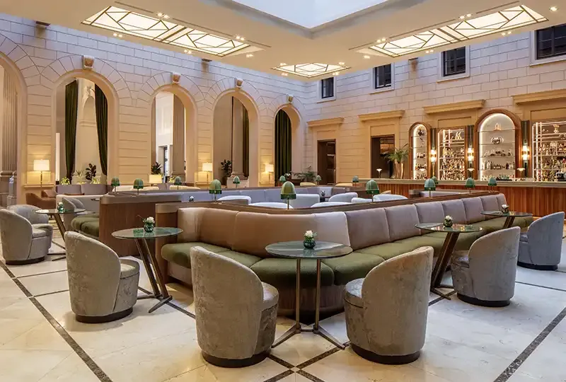 Theo's Lounge and Bar is named after the building's famous artitect, Theophil Hansen