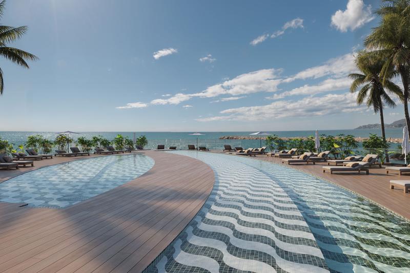 One of the two pools at Iberostar Selection Es Trenc