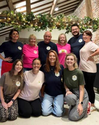 Lauren King with volunteers