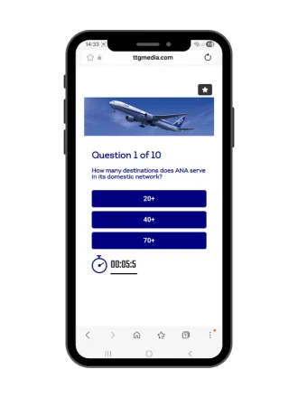A screenshot of the ANA quiz