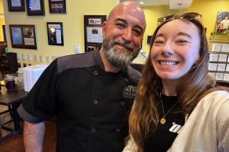 Maddie and John at Andy's Flour Power in Panama City Beach, Florida