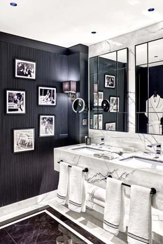 A stylish monochrome bathroom 